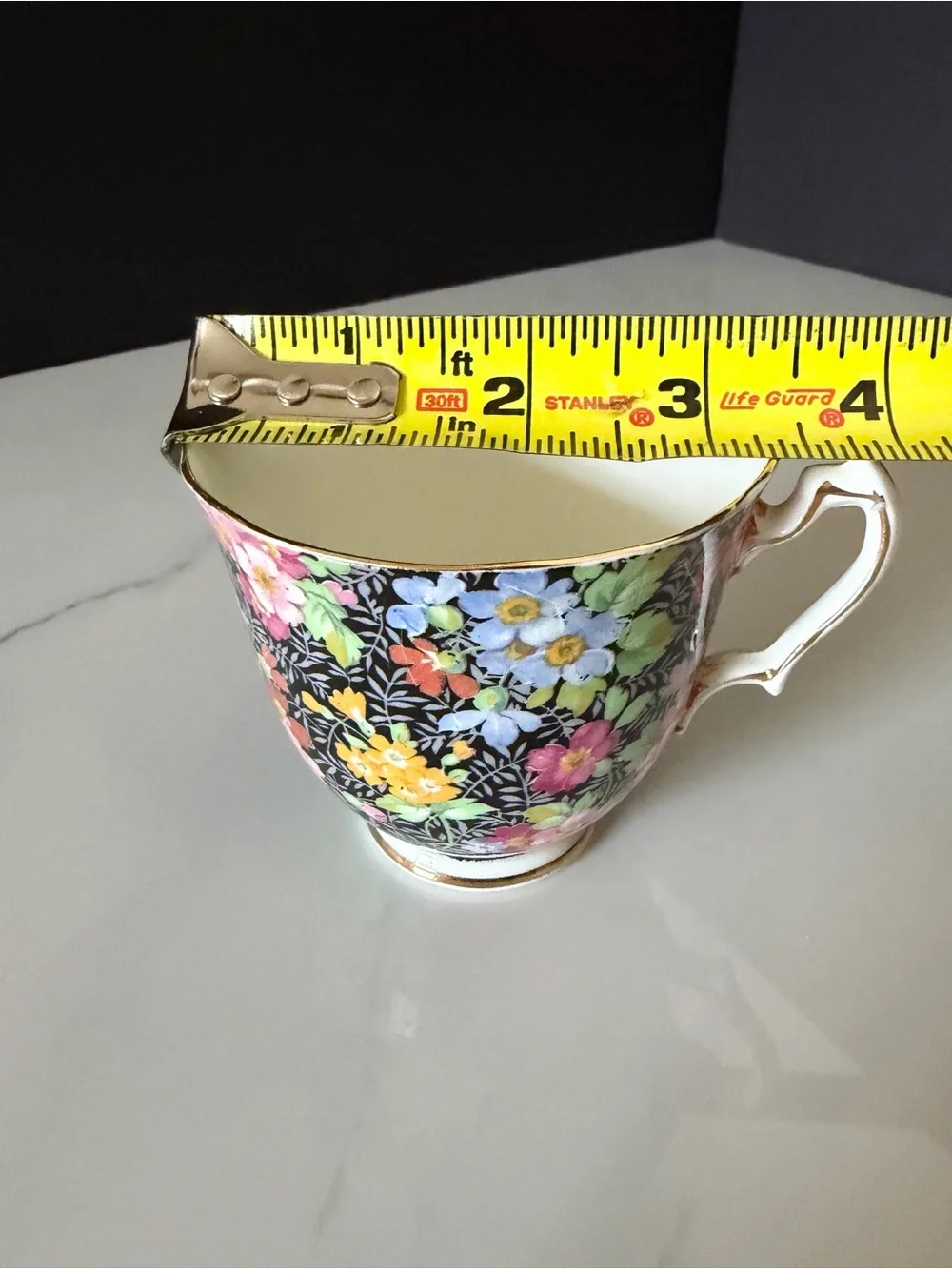 Black Chintz Forget Me Not Cup by Adderley